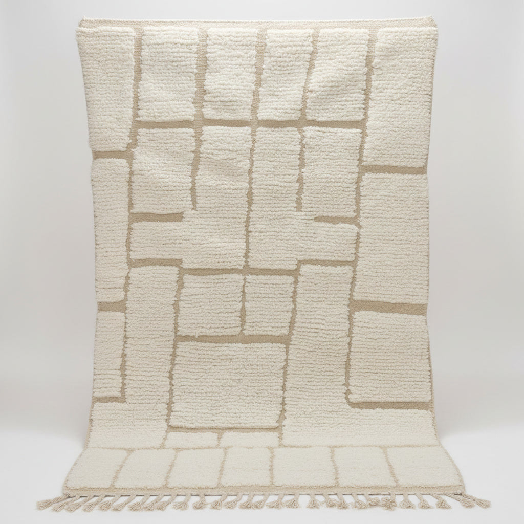 Tapis berbère Épure Albâtre