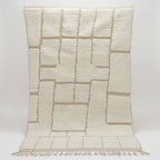 Tapis berbère Épure Albâtre