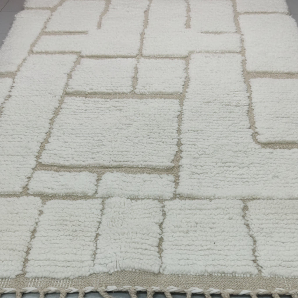 Tapis berbère Épure Albâtre